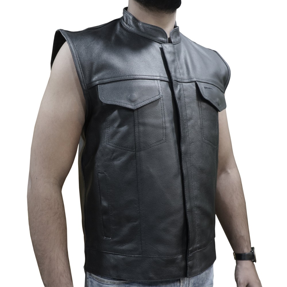 DEFY Premium Quality SOA Men's Leather Vest